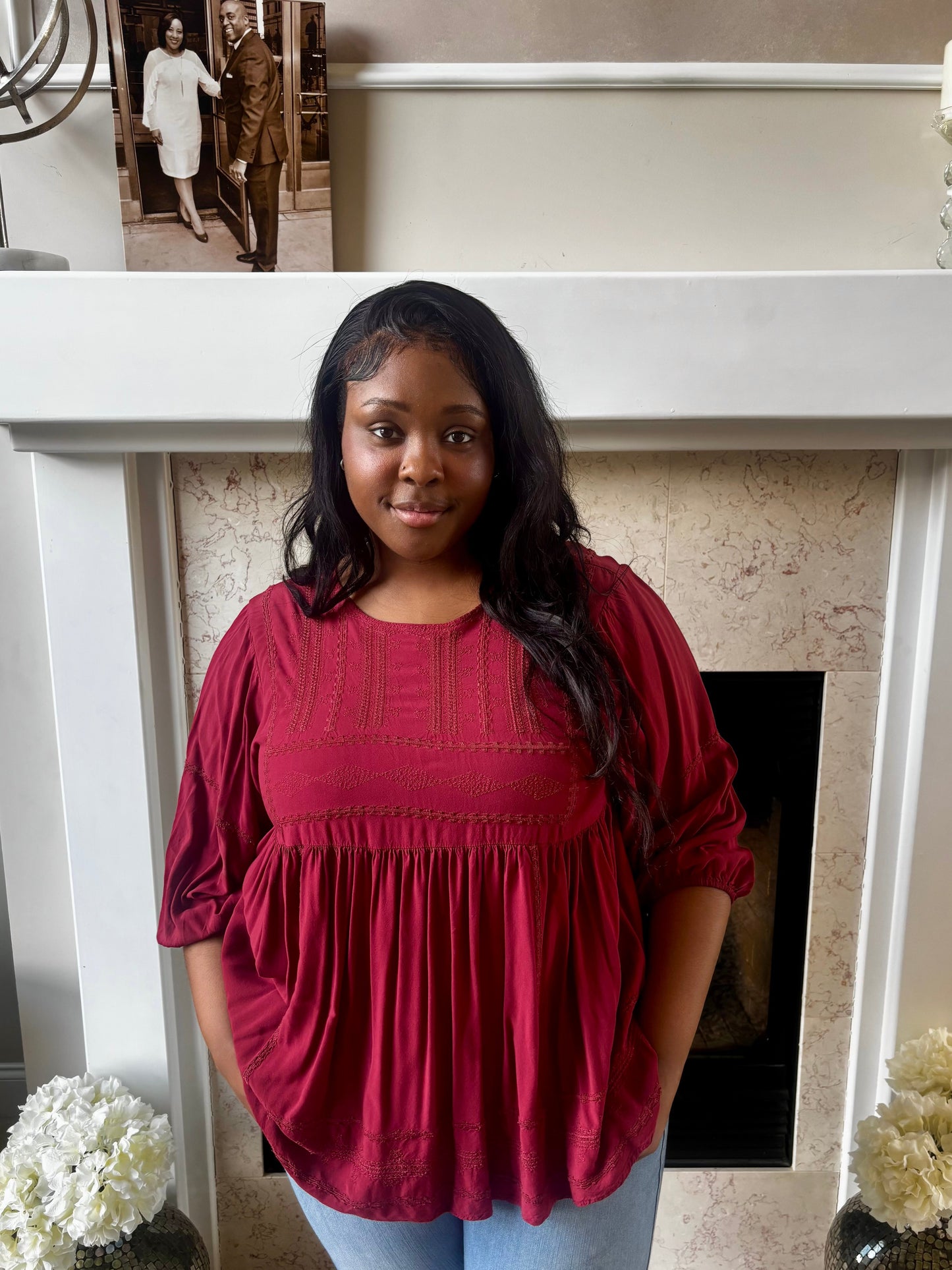 Crimson Confidence Blouse
