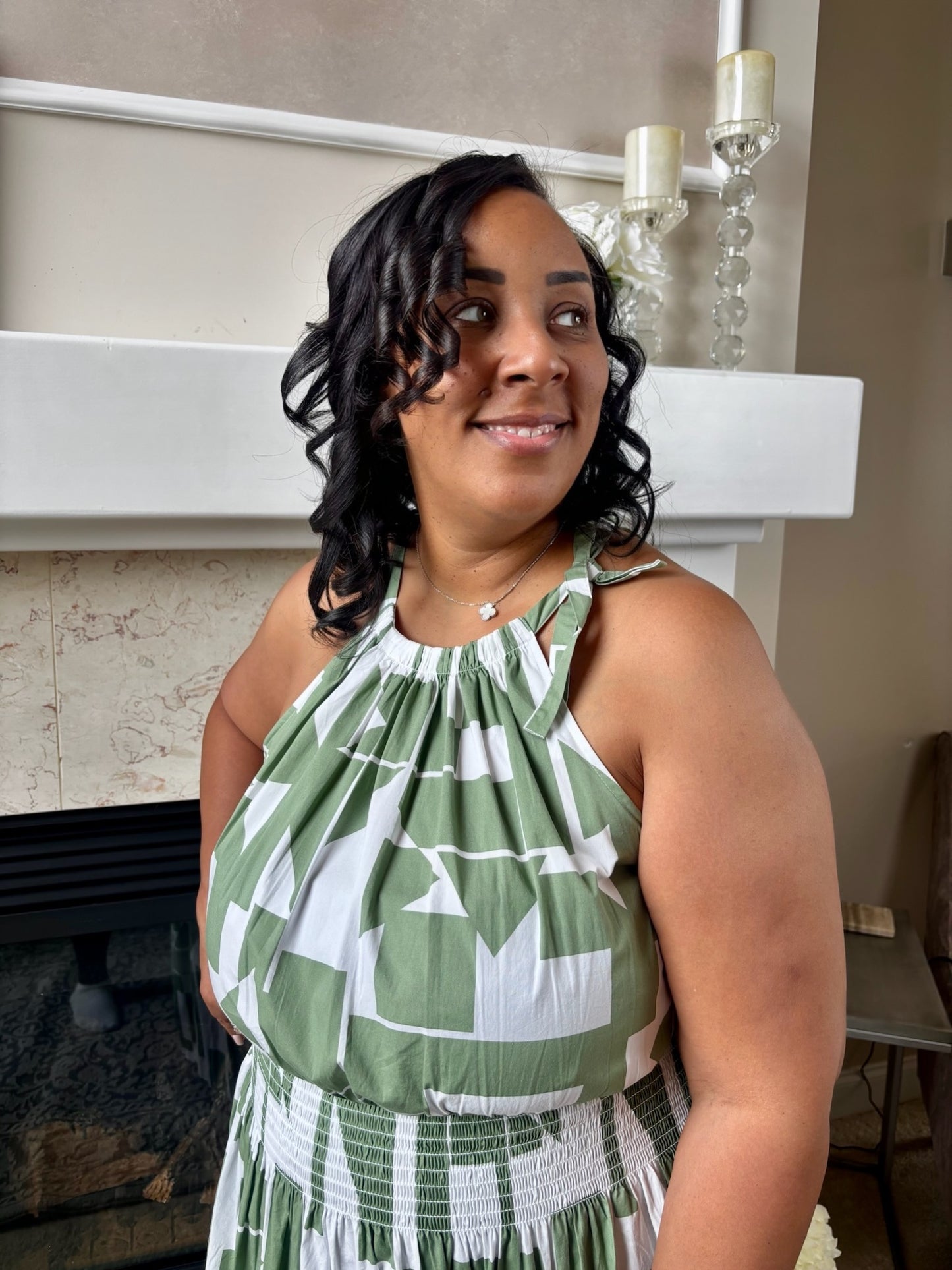 Green Mix Dress